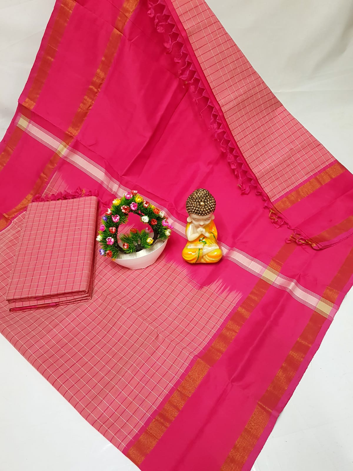 Uppada Tripura silk Mahanati Checks sarees