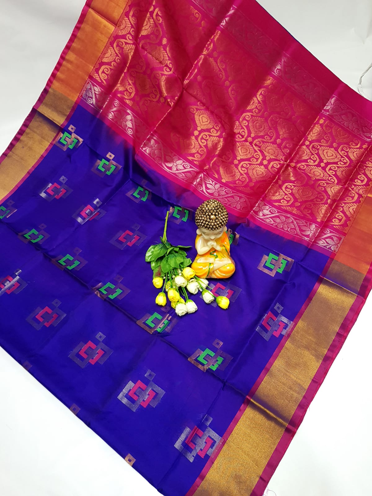 Royal blue uppada pattu sarees