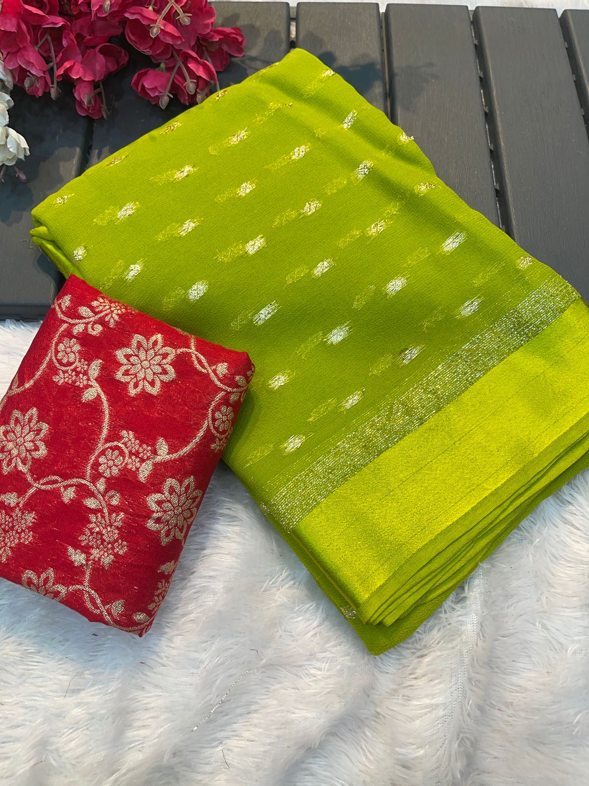 viscose georgette weaving sarees