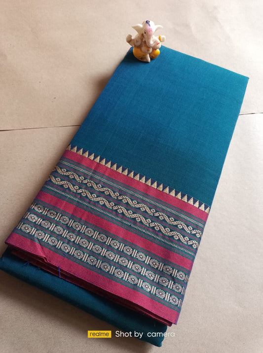 Blue Narayanpet Cotton sarees