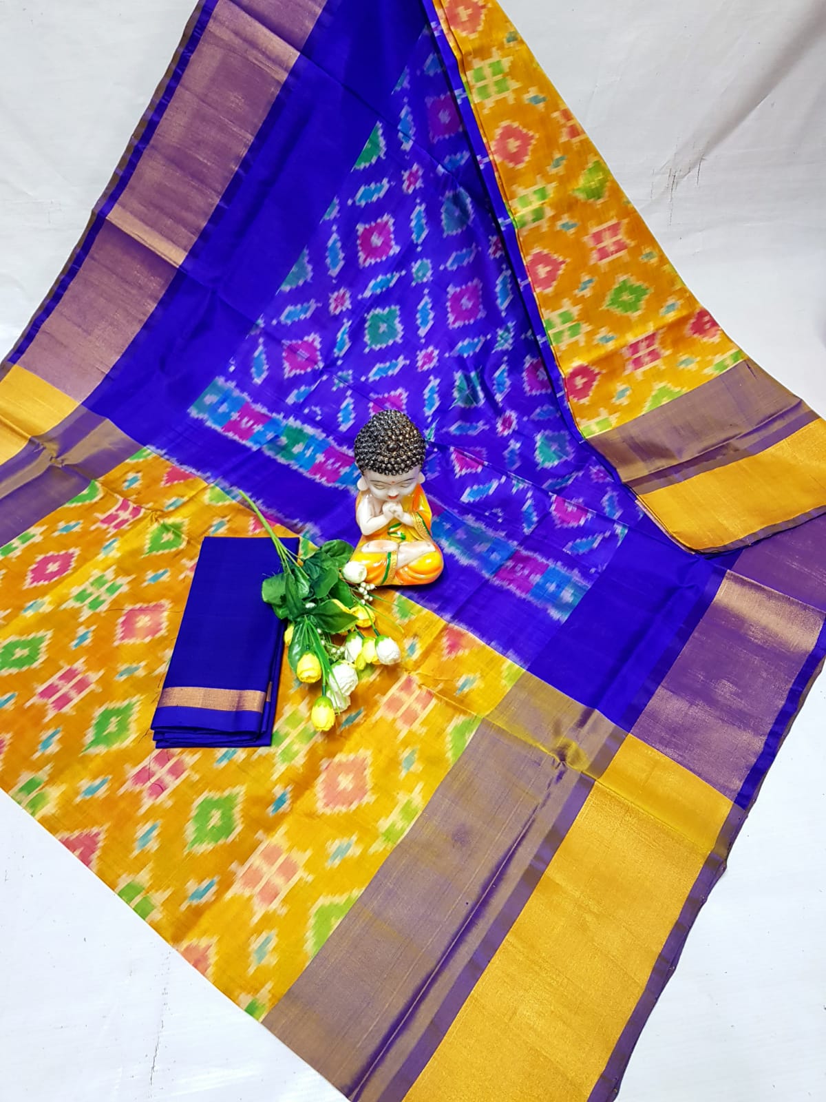 Yellow uppada pochampally sarees