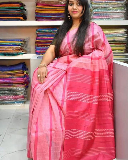 Pink kota viscose sarees