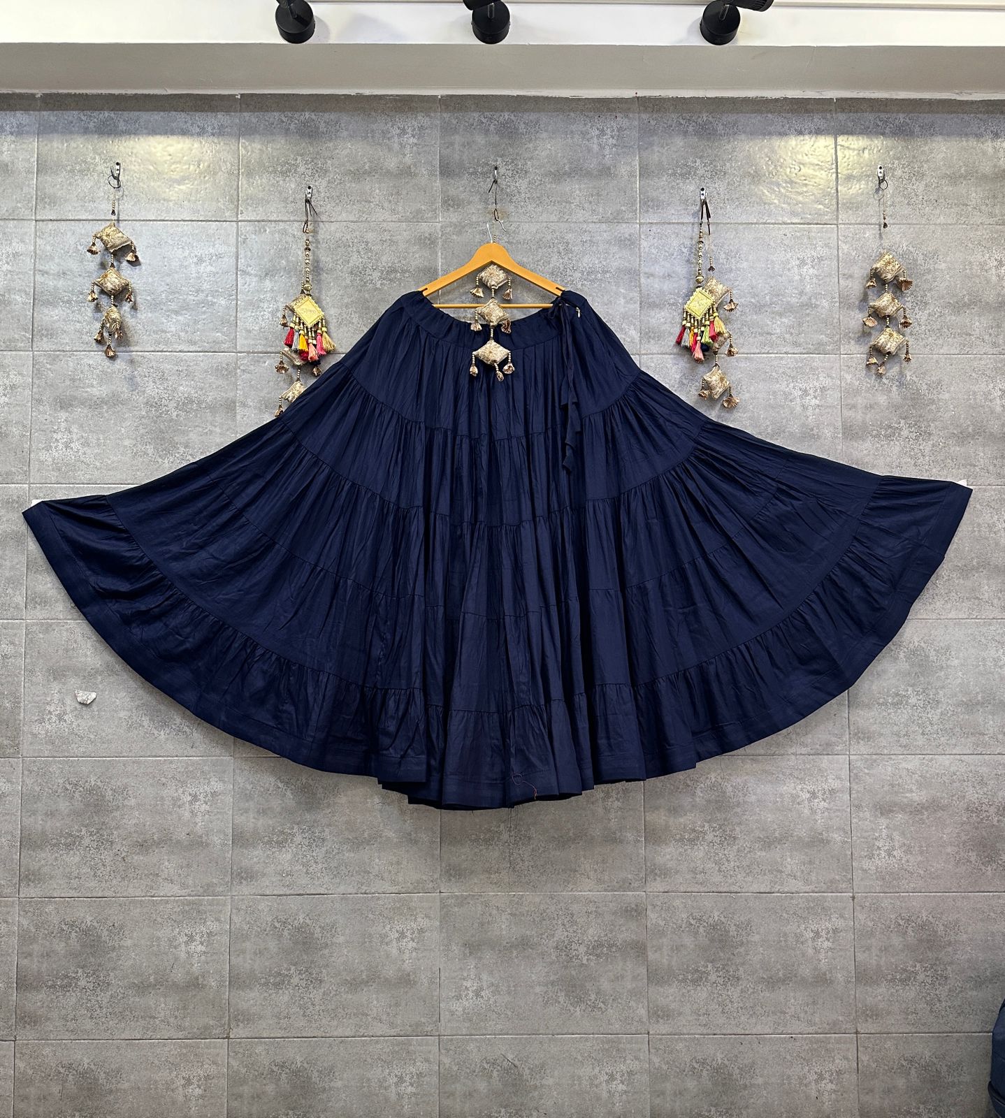 Navy blue Rayon Chaniya