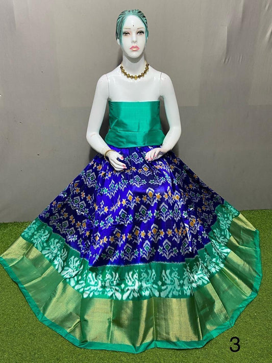 Pure pochampally ikkat silk lehenga