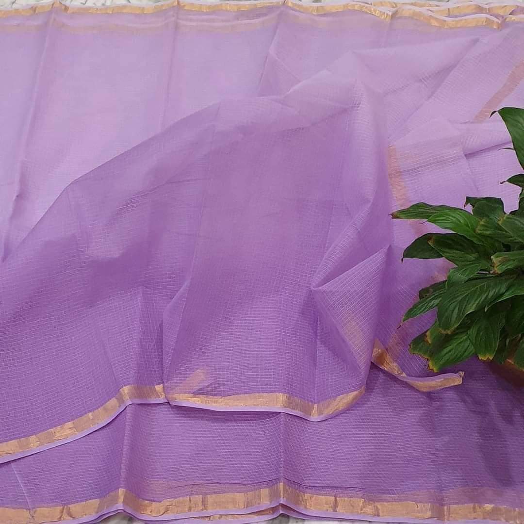 Lavender Kota doria silk sarees