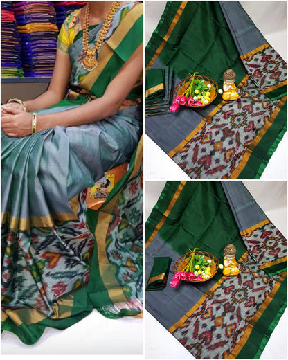 Uppada silk sarees with big pochampally border