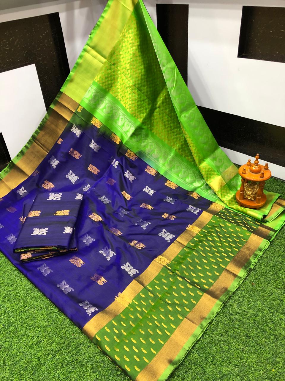 Uppada silk sarees with jamdani butta