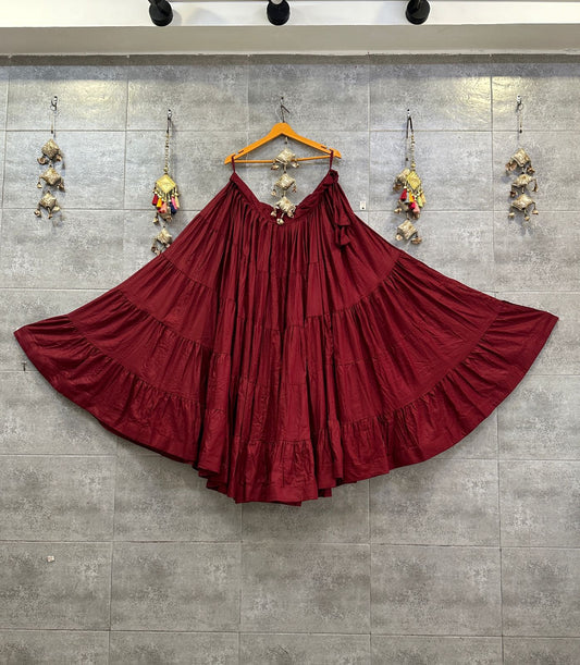 Maroon Rayon Chaniya