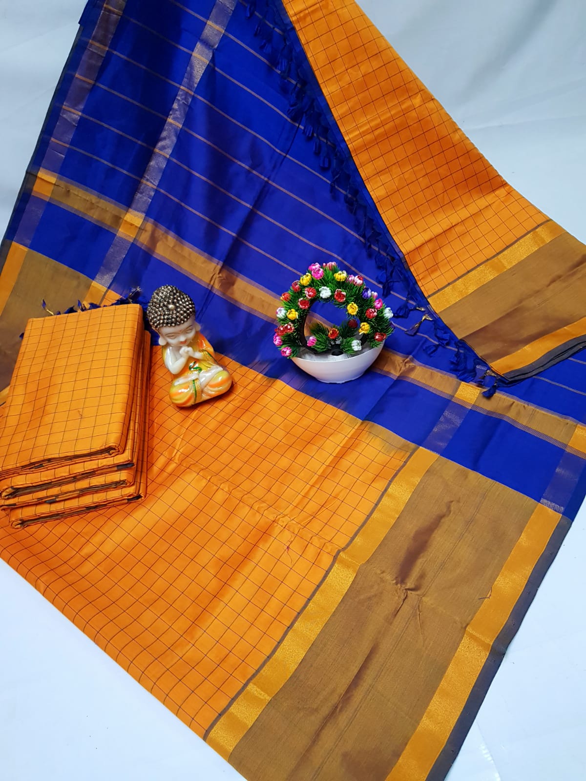 Uppada Tripura silk Mahanati Checks sarees