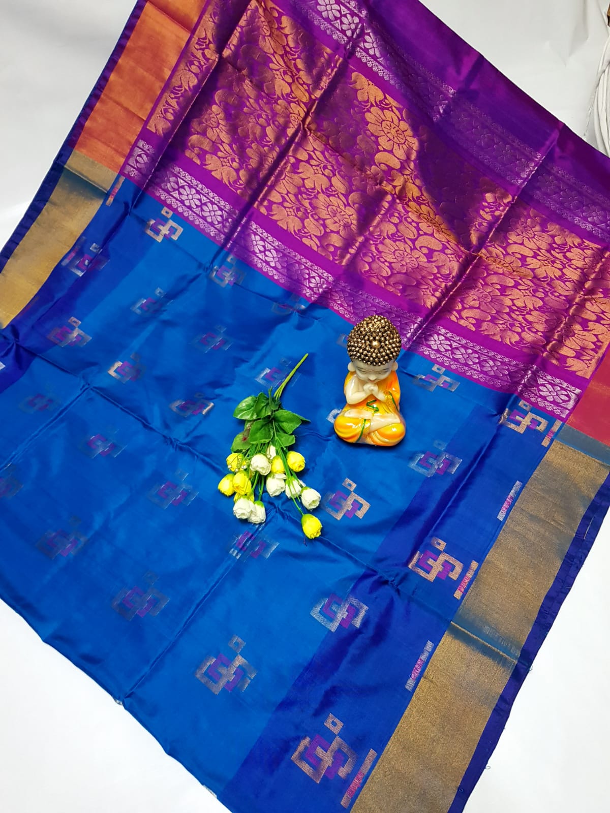 Blue and purple uppada pattu sarees