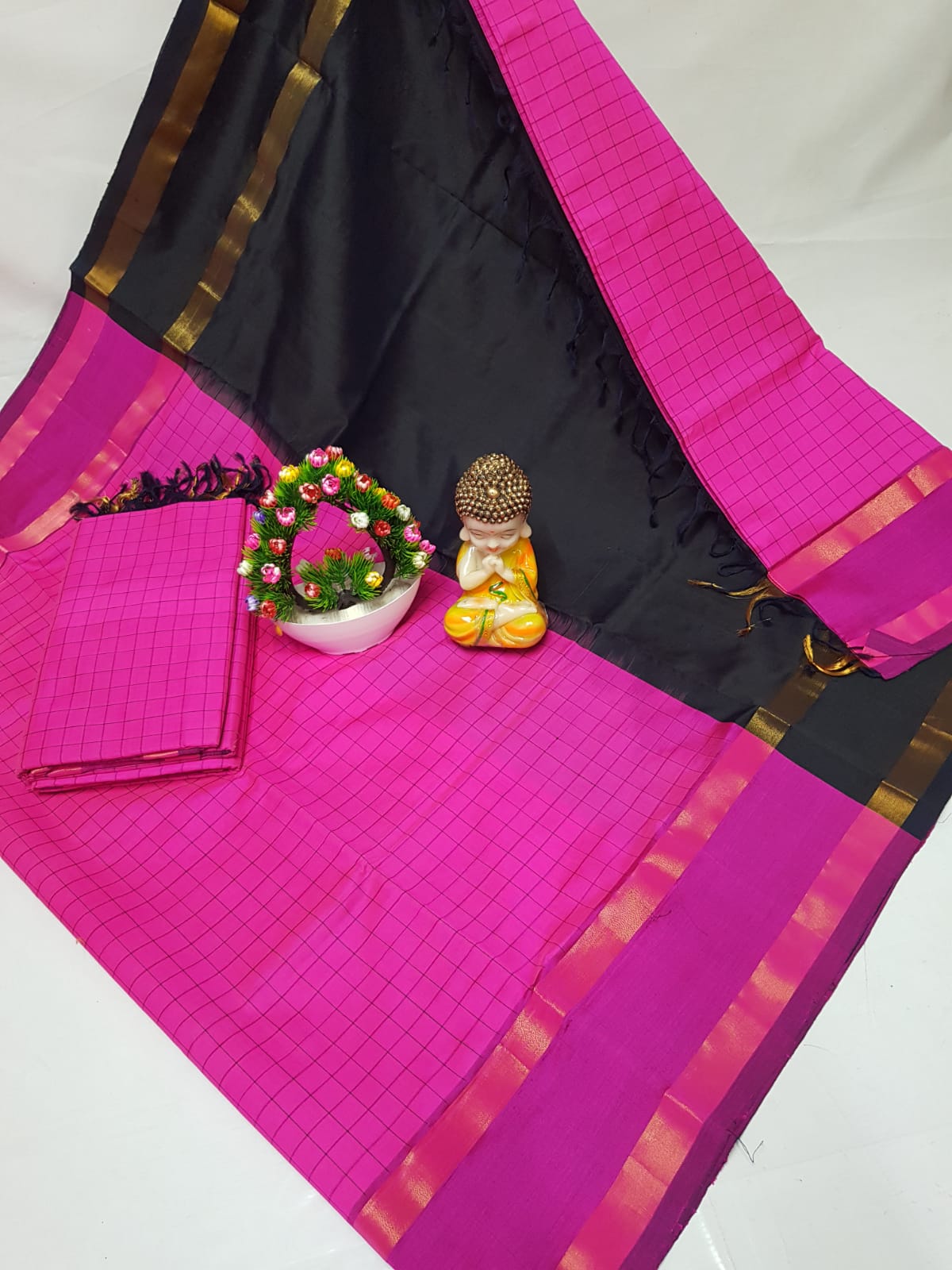 Uppada Tripura silk Mahanati Checks sarees