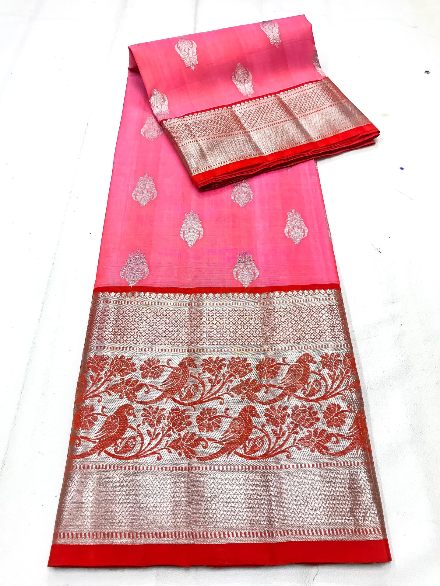 Pink Pure Venkatagiri silk sarees