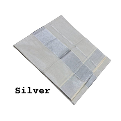 Silver Kerala tissue onam Kasavu sarees