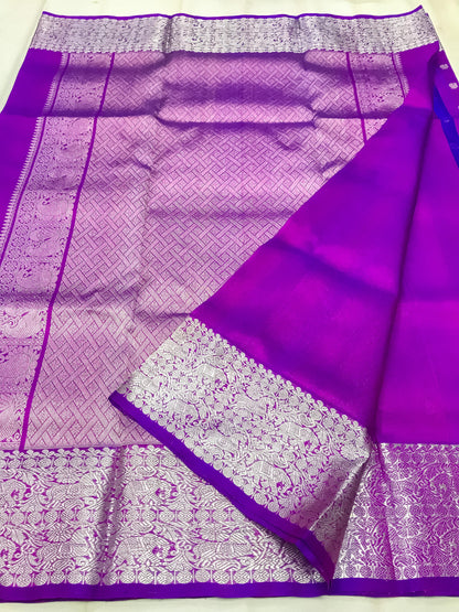 Dark purple Pure Venkatagiri silk sarees