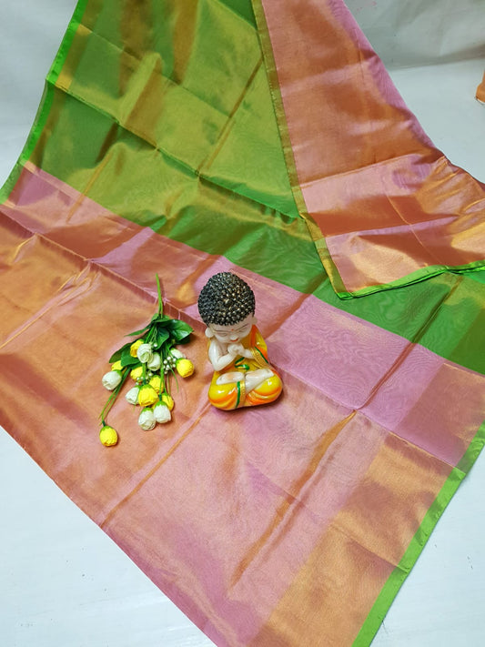 Baby pink Uppada tissue sarees