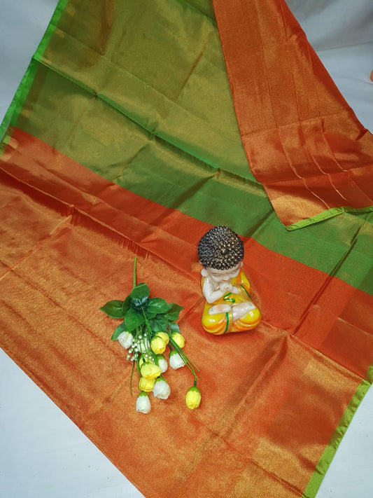 Orange Uppada tissue sarees