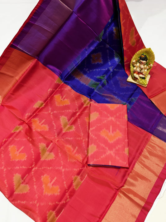 Orange Uppada soft silk sarees