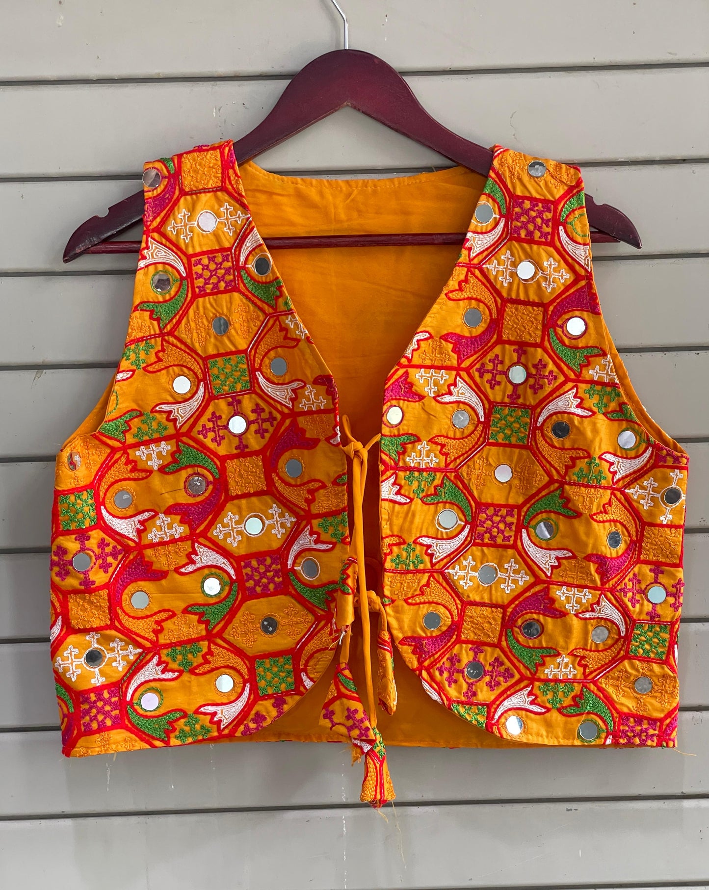 Mango yellow Navaratri special designer koti