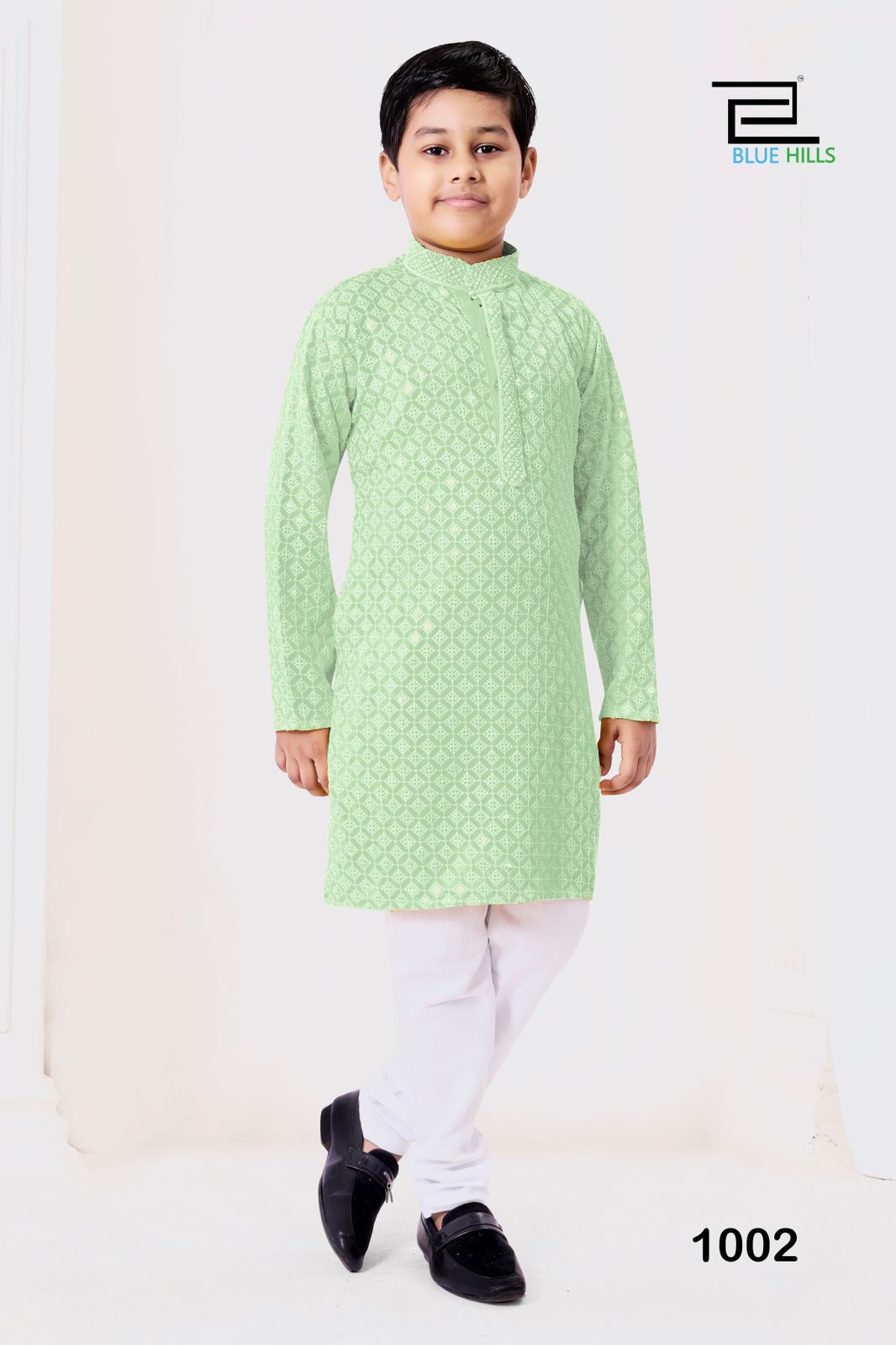 Pastel green Rayon chikankari kurta set