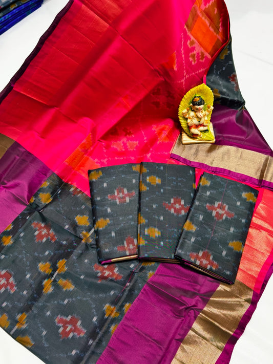 Black Uppada soft silk sarees