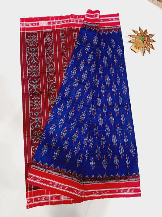 Navy blue ikkat mercerised Cotton sarees