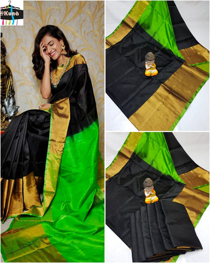 Black Uppada big border sarees