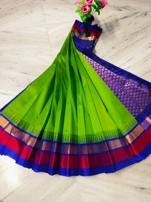 Green pure handloom Kuppadam sarees