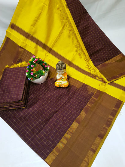 Uppada Tripura silk Mahanati Checks sarees