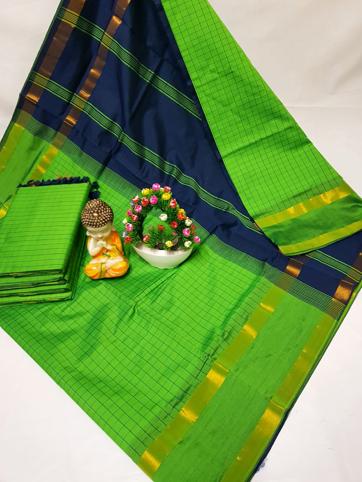 Uppada Tripura silk Mahanati Checks sarees