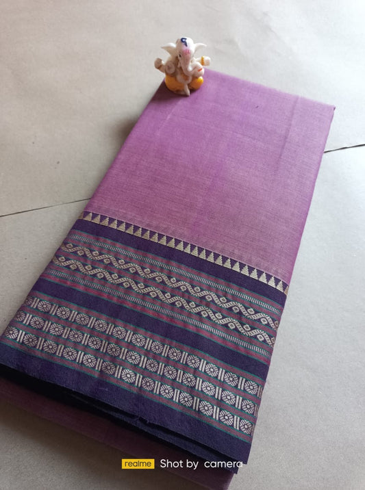 Pastel Purple Narayanpet Cotton sarees