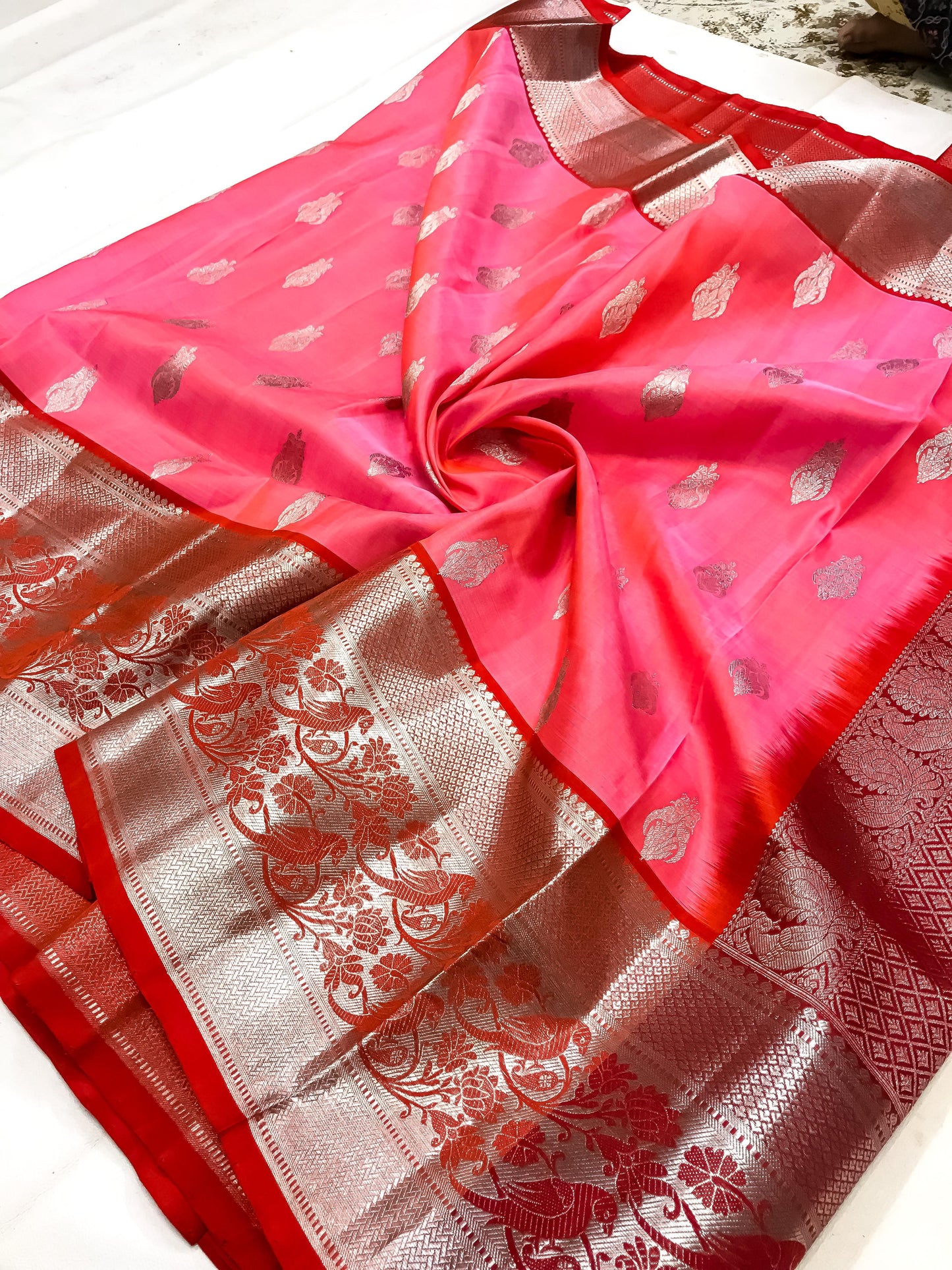 Pink Pure Venkatagiri silk sarees