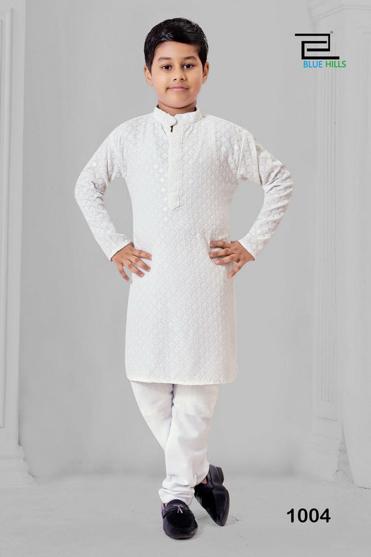 White Rayon chikankari kurta set