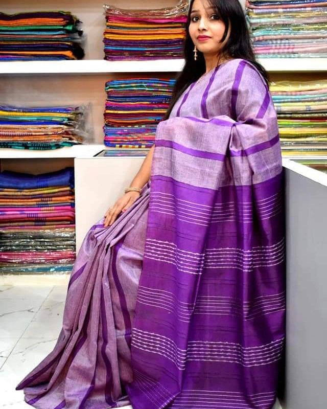 Purple kota viscose sarees