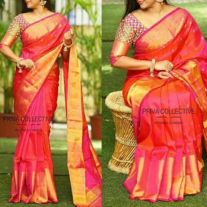 Pink Uppada small Jamdani butta Sarees