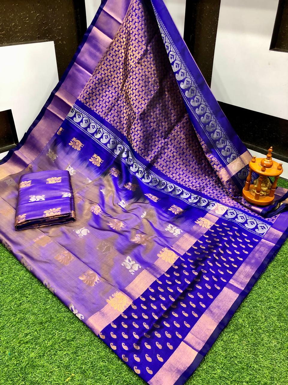 Uppada silk sarees with jamdani butta