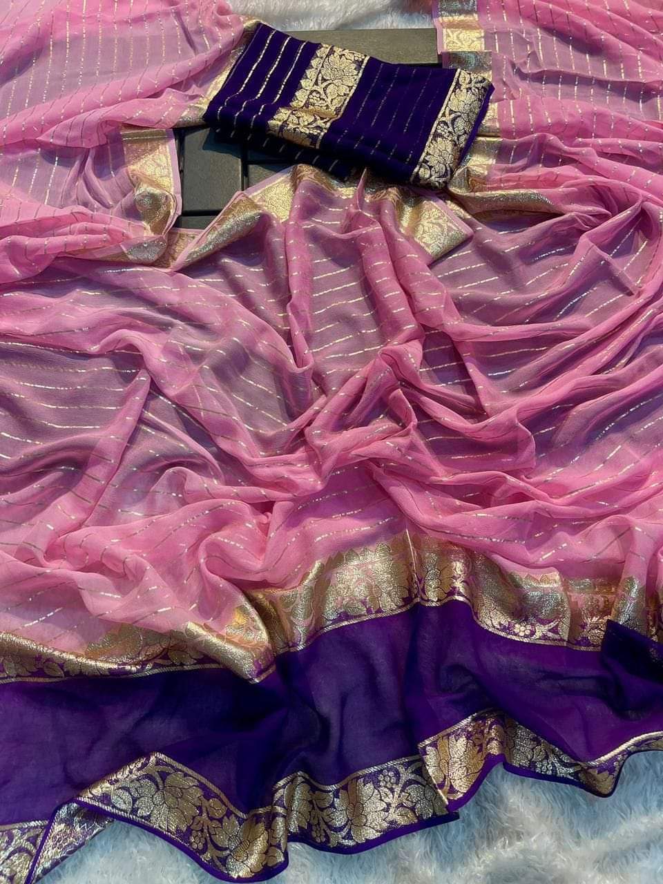 Soft viscose georgette sarees