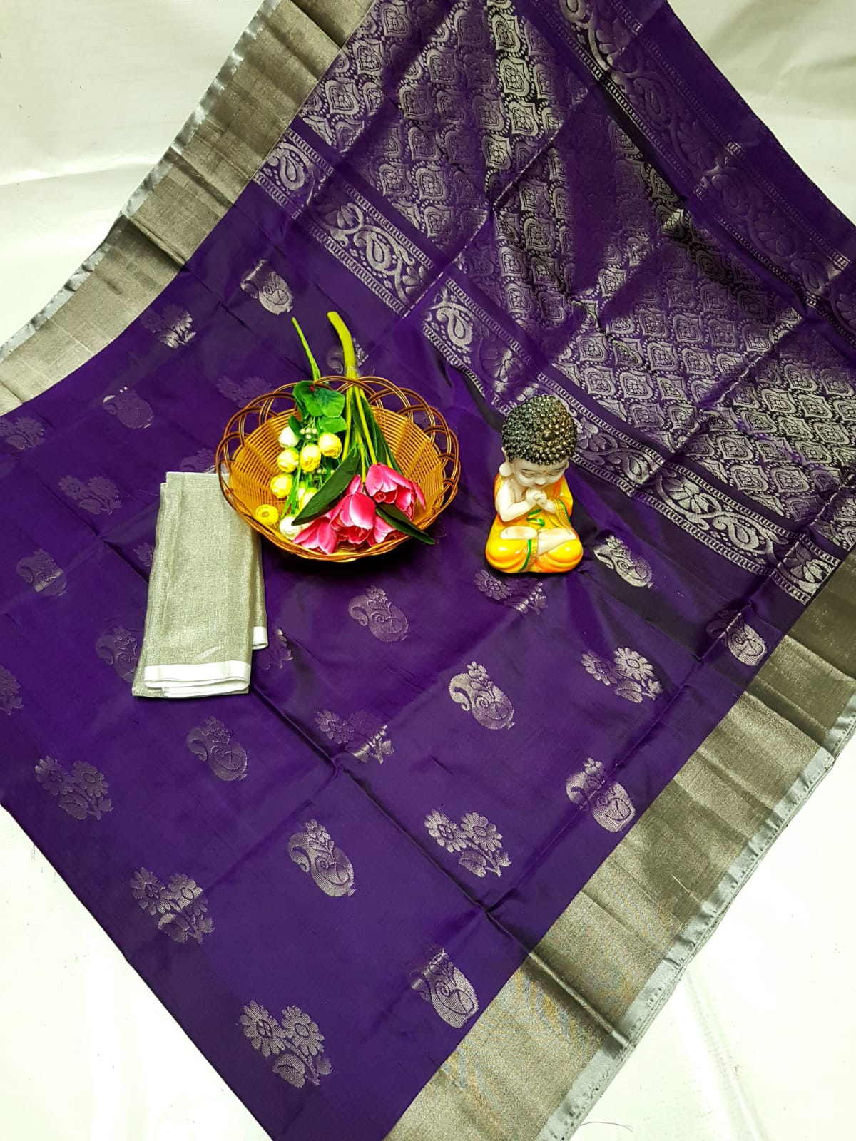 Dark purple Uppada silk sarees