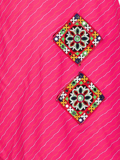 Pink traditional Navratri kurta and Pyjama Set