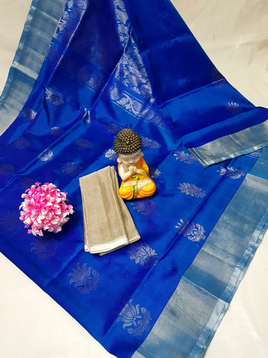 Blue handloom Uppada silk sarees