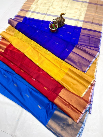 Multicolor uppada silk sarees