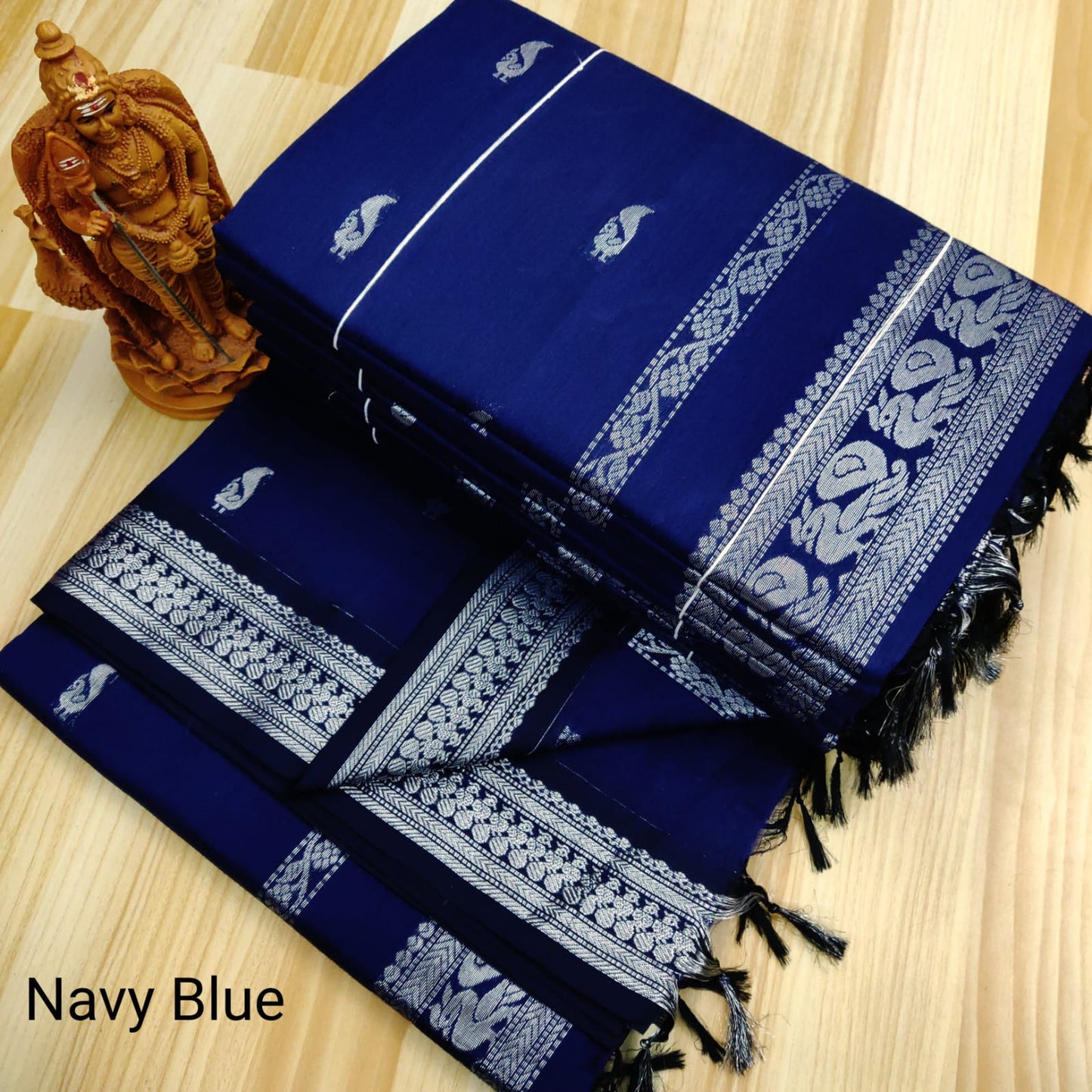 Navy blue kalyani cotton sarees