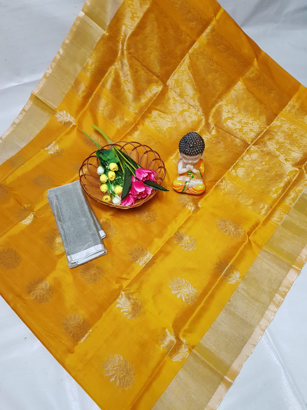 Mango yellow Uppada silk sarees