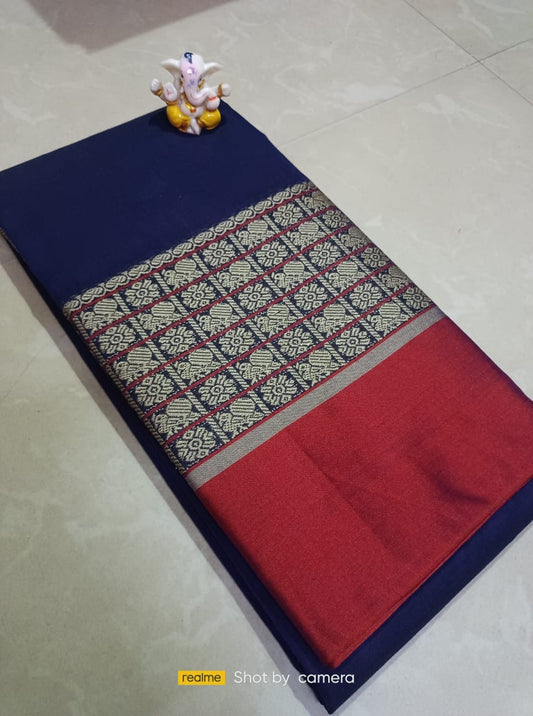 Navy blue Narayanpet Cotton sarees