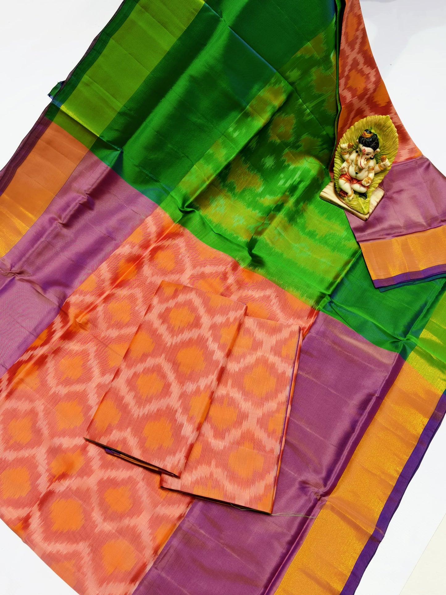 Peach Uppada soft silk sarees