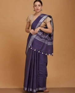 Cotton linen sarees