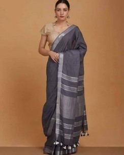 Cotton linen sarees