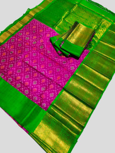 Pure pochampally ikkat handloom silk sarees