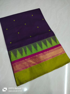 Kanchi cotton sarees with zari border