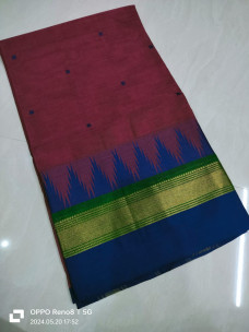 Kanchi cotton sarees with zari border
